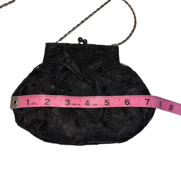 Small Black Lace Purse with Chain Strap Formals Prom Night Out - Picture 6 of 7